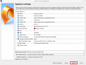 4 Do NOT change anything! Just click on Import